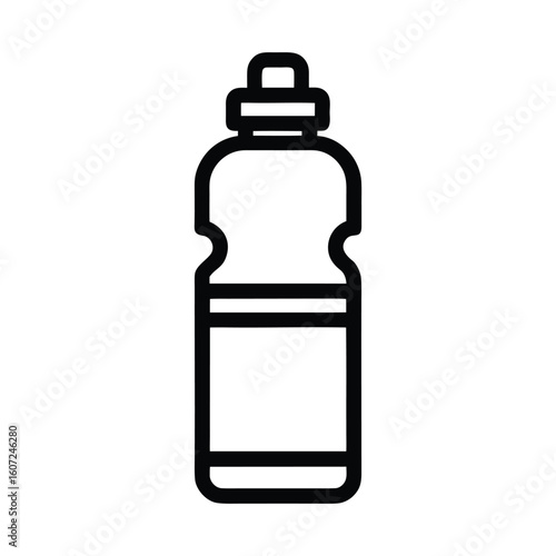 Simple water bottle icon isolated on white background