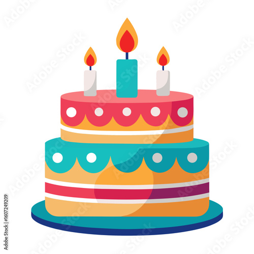 birthday cake vector illustration