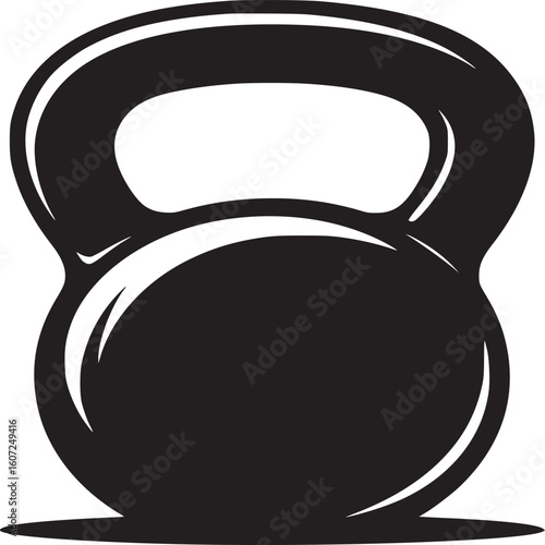 Kettlebell vector illustration for fitness training, gym equipment and strength conditioning workout 94