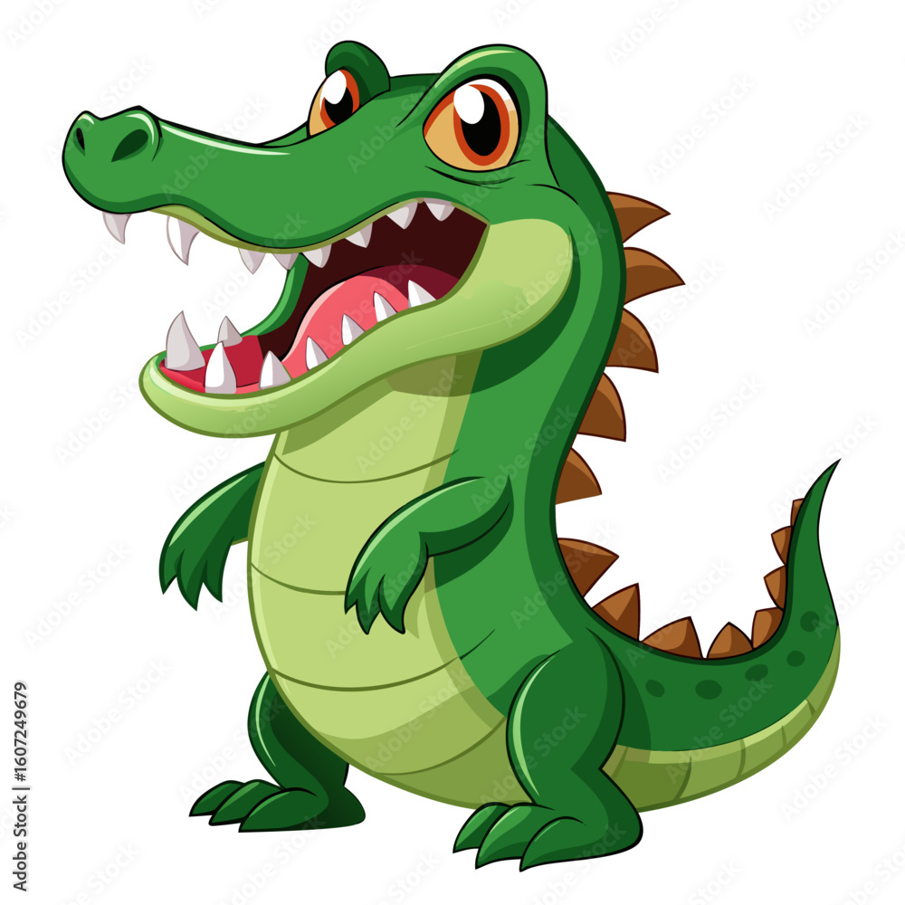 Fototapeta premium cartoon crocodile with a smile