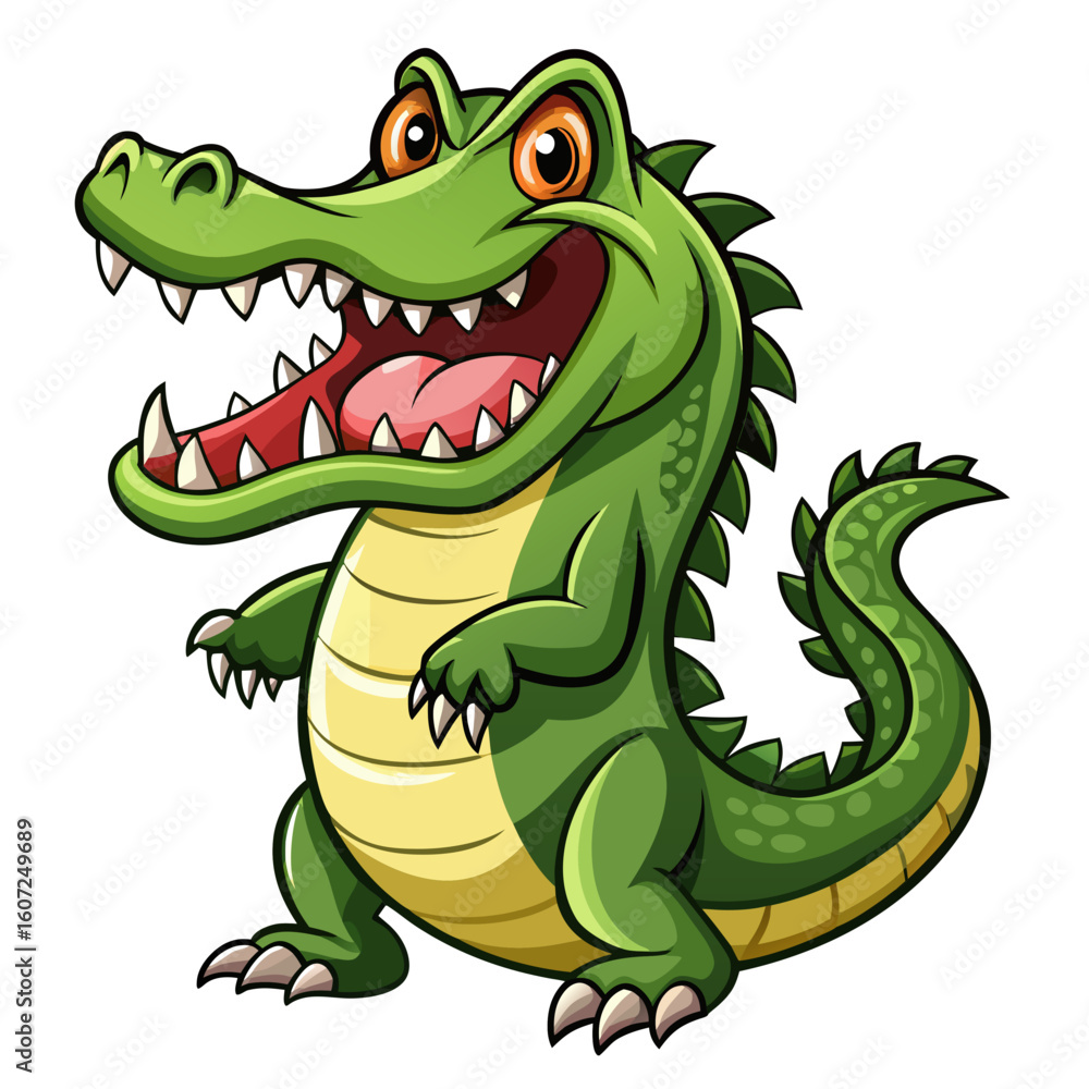 Fototapeta premium cartoon crocodile with a smile