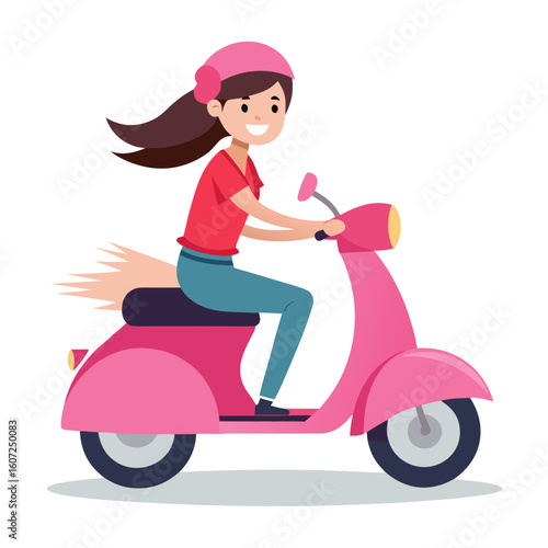 girl on scooter