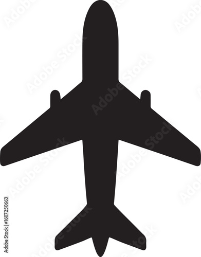 Vector illustration of an airplane icon for travel and aviation