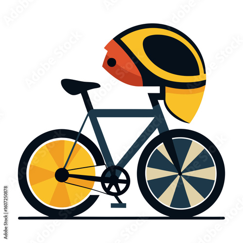 yellow bike on white background