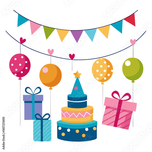 birthday card with cake