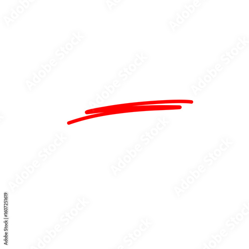 Red brush stroke underline