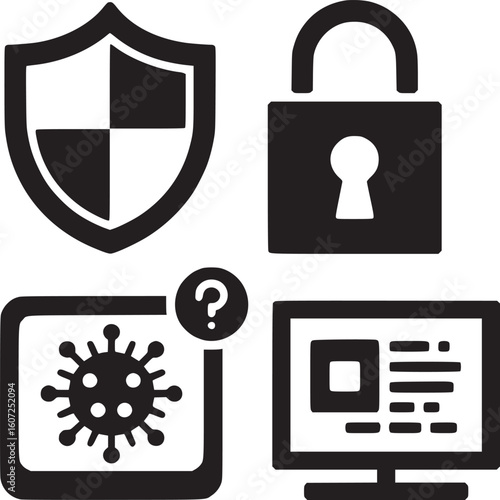 Cyber security protection antivirus internet security data protection network security concept