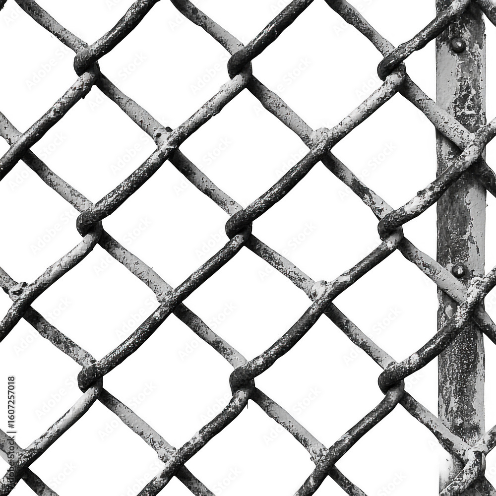 Fototapeta premium background texture fence steel for protection [Transparent Background PNG].