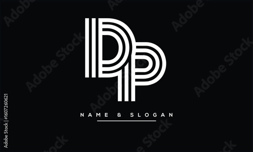 DP, PD, D, P Abstract Letters Logo Monogram
