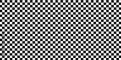 Black and white checkered pattern, Checkerboard seamless pattern.