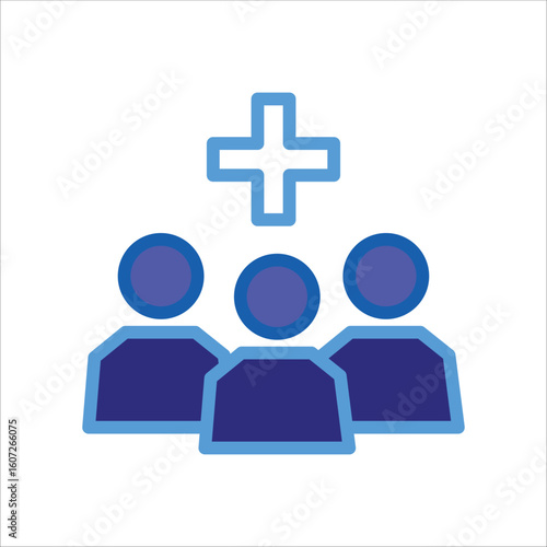 People Healthcare Icons. Simple colored Vector Illustration