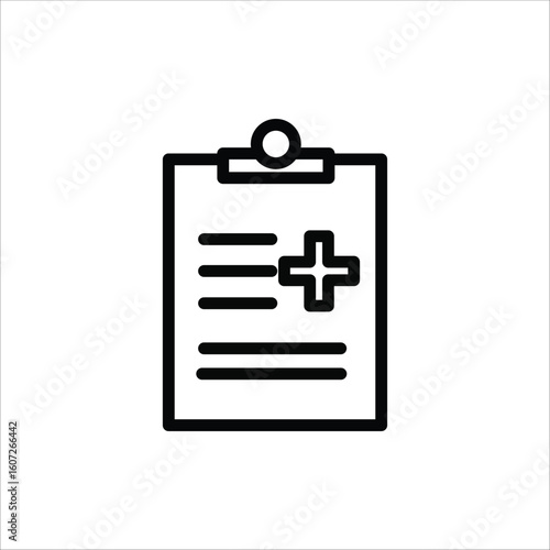 Diagnosis Healthcare Icons. Simple Line Vector Illustration