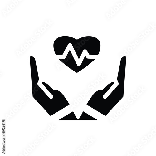 Healthcare Icons. Simple Solid Vector Illustration