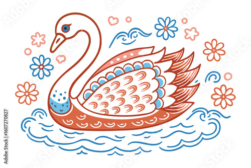 swan on the water