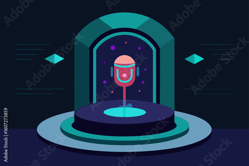 ai oracle chamber with voice activated glowing