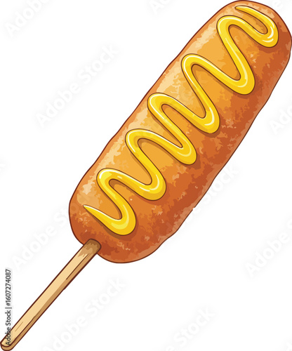 hot dog on a white