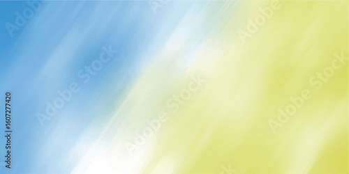 Abstract brushstroke illustration in ukrainian national colors with gradient effect symbolic of peace and unity