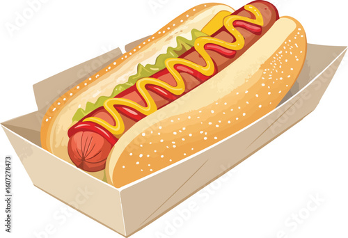 hot dog with mustard