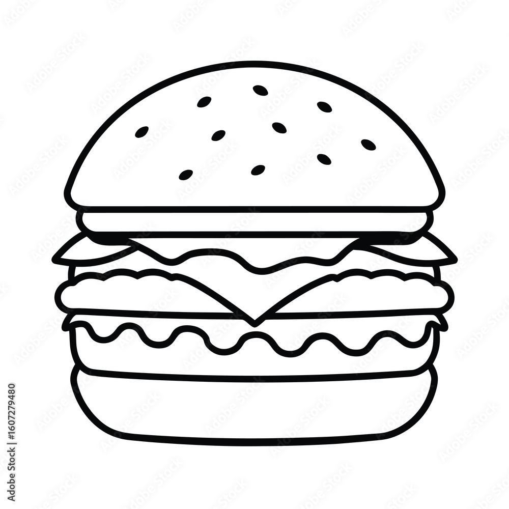 a double meat burger with cheese and lettuce on-white background a double meat burger with cheese and lettuce on-white background