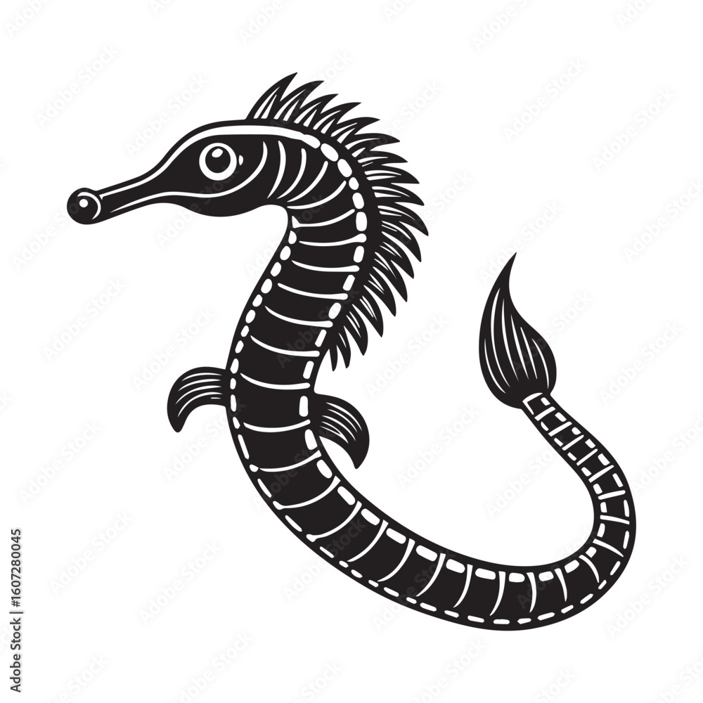 Fototapeta premium Seashore silhouette vector illustration logo sticker design 