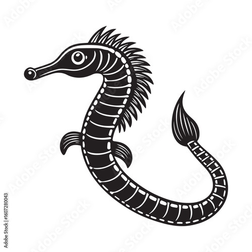 Seashore silhouette vector illustration logo sticker design 