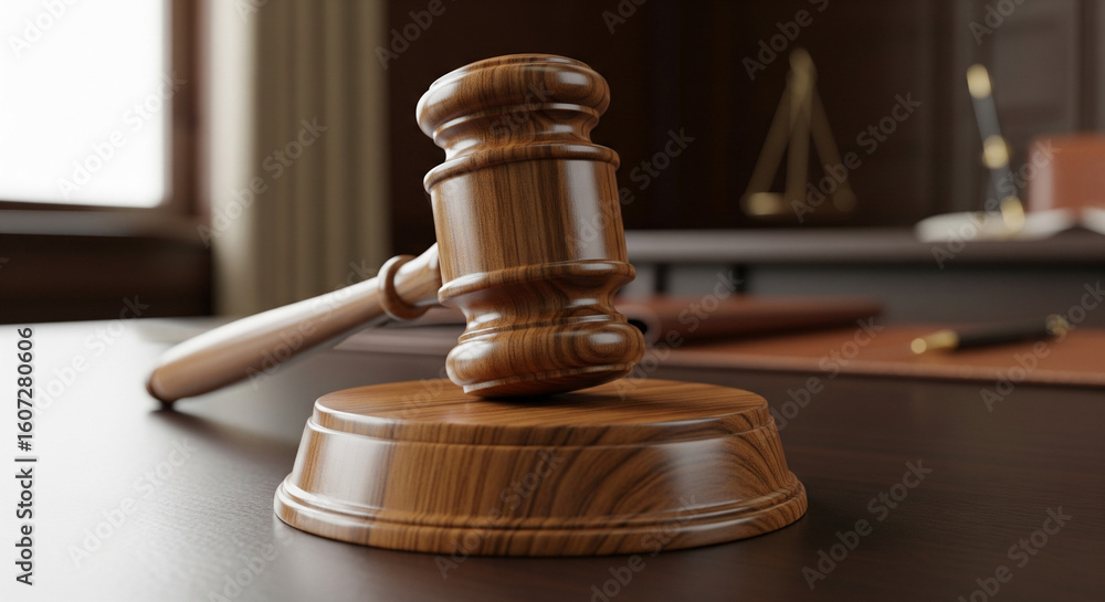 Symbol of Law and Order – Judge’s Gavel on Desk Symbol of Law and Order – Judge’s Gavel on Desk