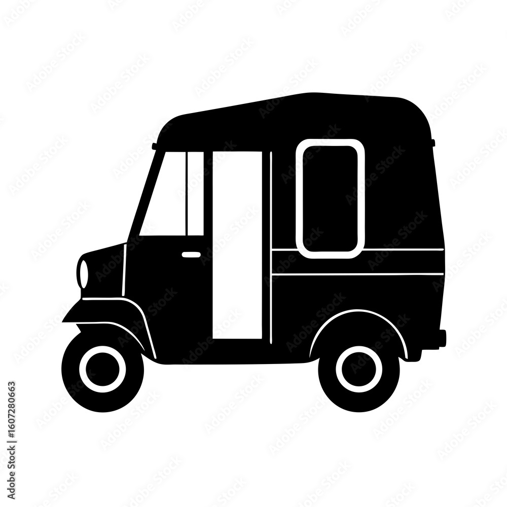 Fototapeta premium vector illustration of a auto-rickshaw