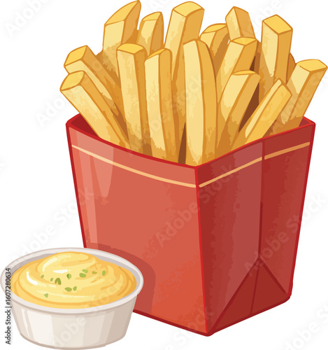 french fries with ketchup