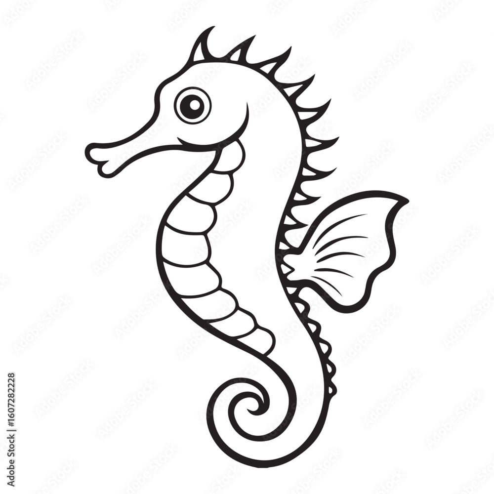 Naklejka premium Seashore silhouette vector illustration logo sticker design