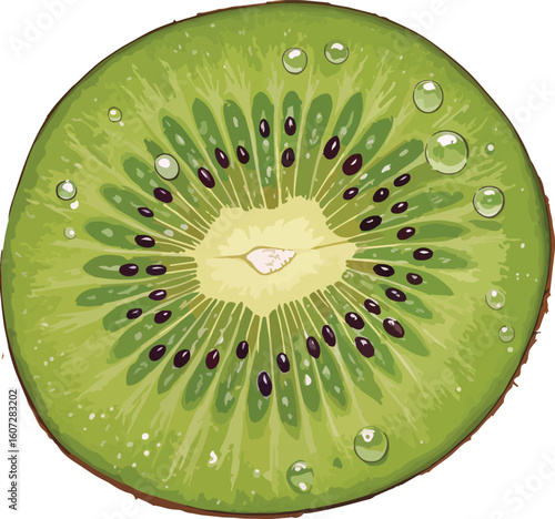 slice of kiwi fruit
