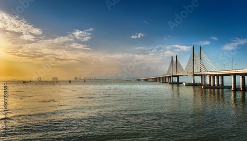 scenic view of the penang bridge in the state of penang malaysia