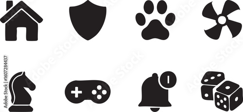 Abstract geometric composition with bold color accents and clean typography