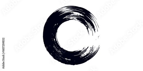 Round brush strokes vector. Painted rounds collection. Grunge text boxes or textured backgrounds