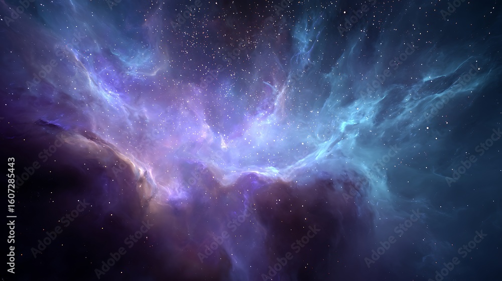 Fototapeta premium A hand holding a galaxy with stars and a bright sky