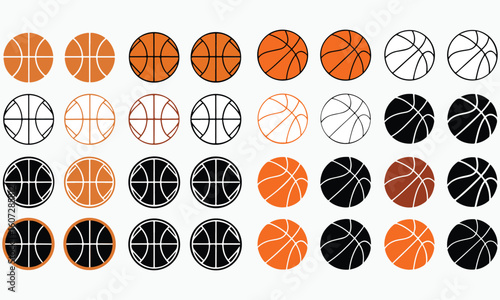 Basketball Clipart Bundle – Icons, Players, Slam Dunk, Fire Ball & Vector Sports Art