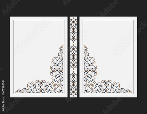 Ornamental book cover design template
