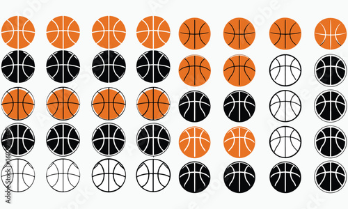 Basketball Clipart Bundle – Icons, Players, Slam Dunk, Fire Ball & Vector Sports Art