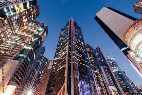 Makati City skyline in the Philippines. Makati is the financial hub of the country.	