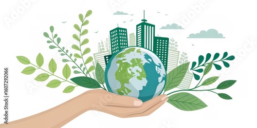 Hand Holding Earth Globe wi...