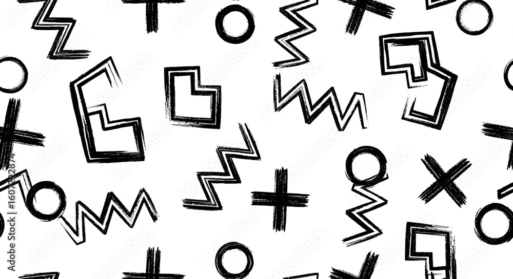 Obraz premium 90s Aesthetic Pattern Design