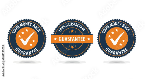 Premium Guarantee Seals Money Back and Satisfaction Assured for Your Business Needs