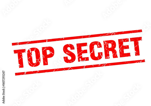 Top Secret Stamp Isolated on White Background