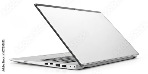 Sleek Silver Laptop with Bl...