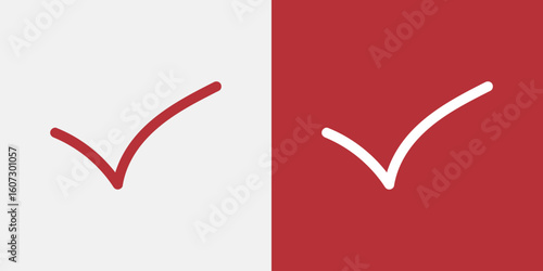 手書き風チェックマーク＆バツ印アイコンセット：タスク管理・アンケートなど	