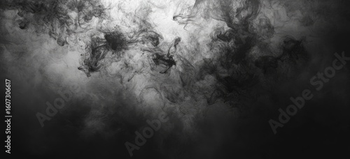 Abstract grayscale smoky clouds