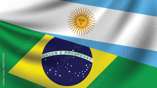 Illustration Vector Featuring Argentina and Brazil Identity