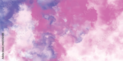 Abstract watercolor background in pink and purple hues with soft blended textures for modern designs