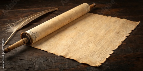 Ancient Scroll and Feather ...