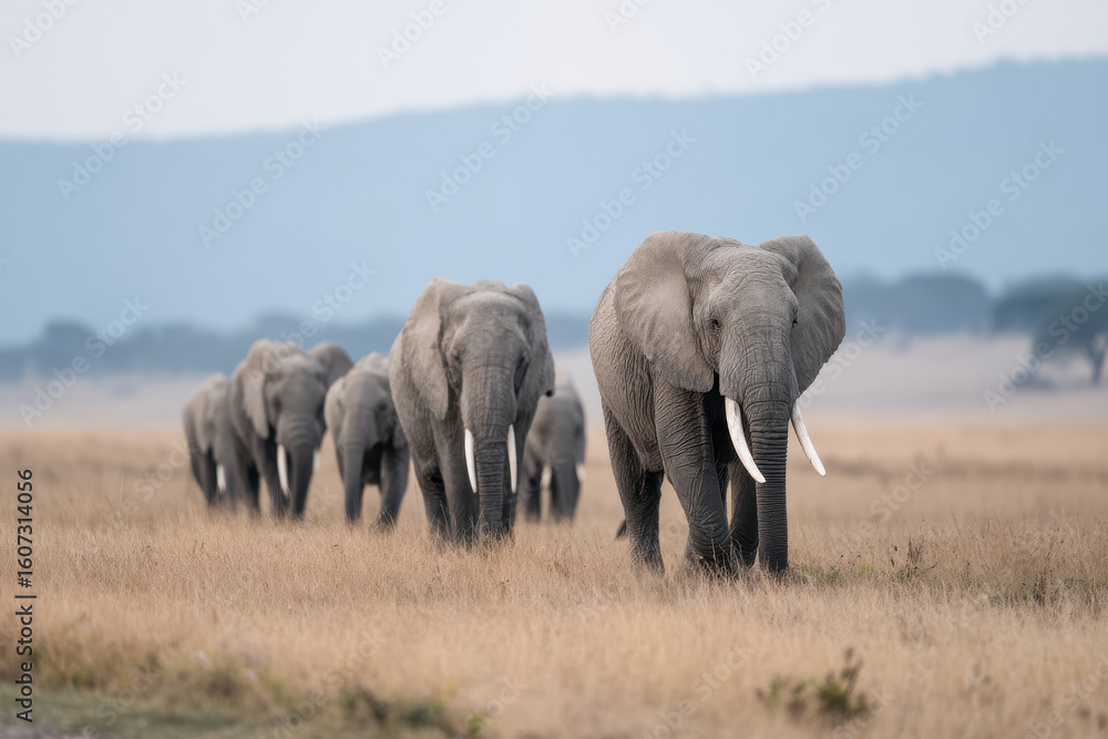 breathtaking scene depicting herd of african elephants in vast african savanna showcasing their unique behavior and breathtaking scene depicting herd of african elephants in vast african savanna showcasing their unique behavior and