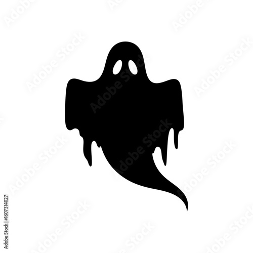A spooky ghost isolated on white background for halloween